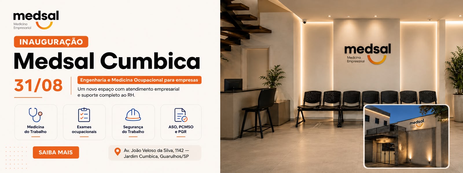 Inauguração Medsal Cumbica - 31/08 - Av. João Veloso da Silva, 1142, Jardim Cumbica, Guarulhos/SP