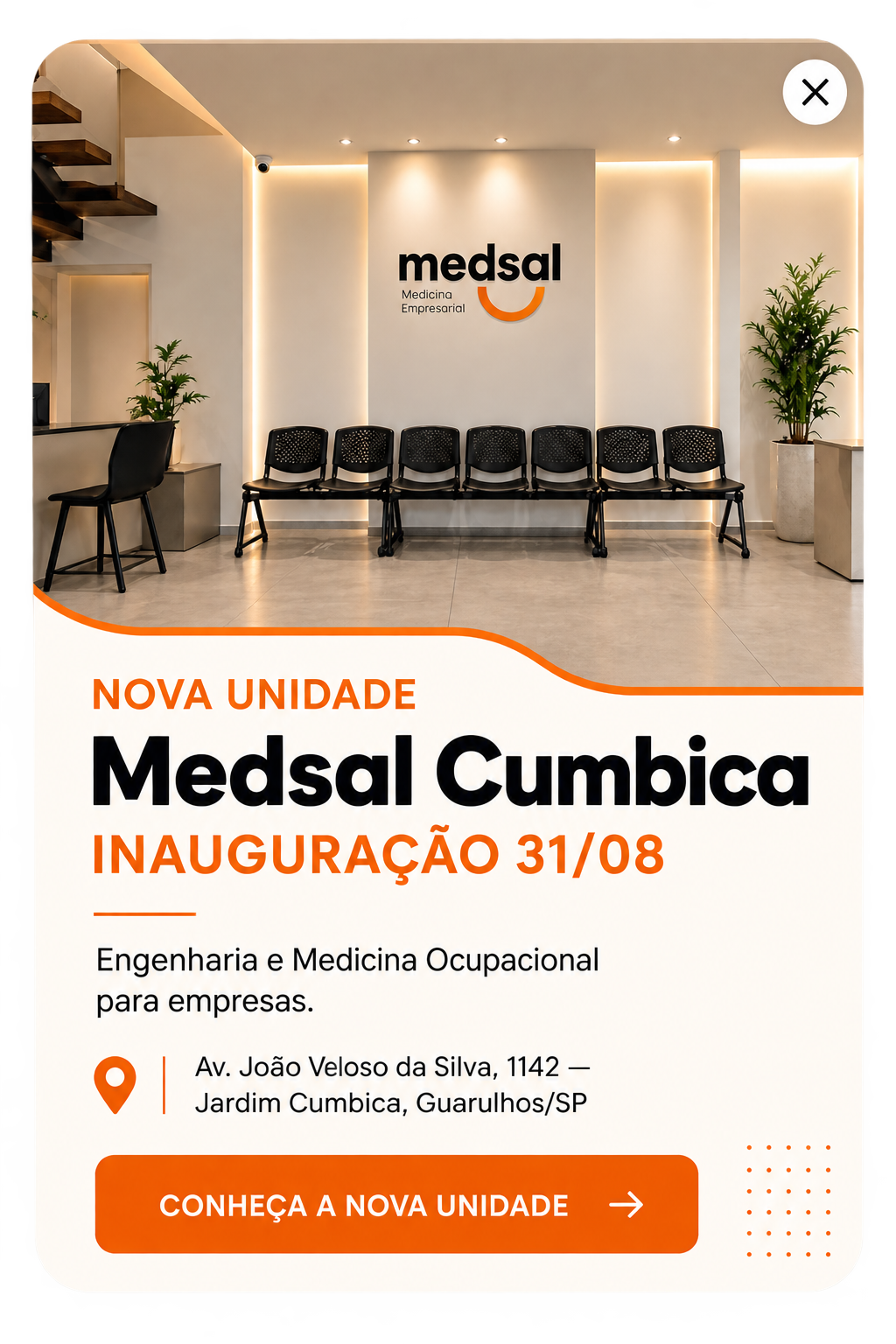 Nova unidade Medsal Cumbica - Inauguracao 31/08